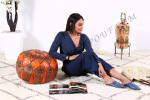 Load image into Gallery viewer, Rabat Leather Ottoman Pouf
