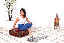 Load image into Gallery viewer, handmade pouf kilim 
