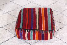 Load image into Gallery viewer, Moroccan Embroidered Pouf kilim
