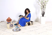 Load image into Gallery viewer, Tribal Moroccan pouf 
