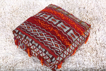 Load image into Gallery viewer, Moroccan Embroidered Pouf kilim 
