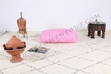 Load image into Gallery viewer, Light Pink Leather Pouf from New York
