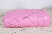 Load image into Gallery viewer, Light Pink Leather Pouf from New York
