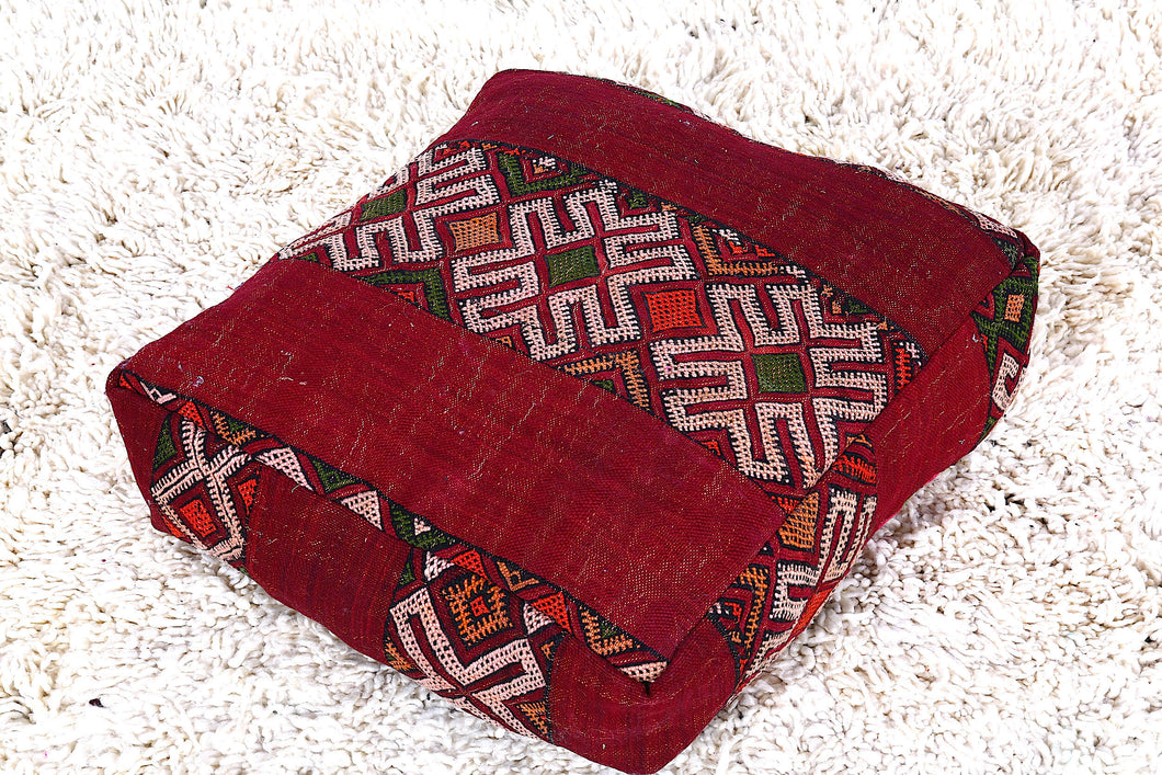 Floor cushion kilim pouf 