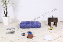 Load image into Gallery viewer, Purple Ottoman Pouf
