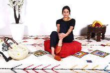 Load image into Gallery viewer, All Wool Footstool Kilim Pillow 
