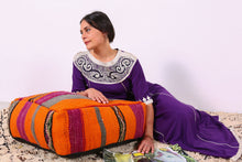 Load image into Gallery viewer, Moroccan Embroidered Pouffe
