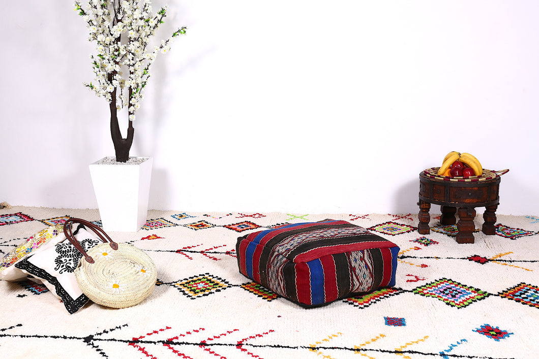 Vintage Pillow pouf kilim