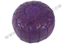 Load image into Gallery viewer, Purple Ottoman Pouf
