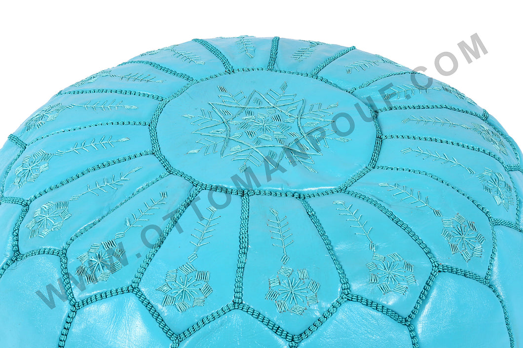 Blue Ottoman Blue Pouf