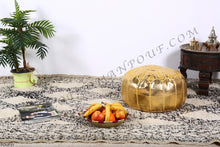 Load image into Gallery viewer, Wedding Gift Gold Ottoman Pouf
