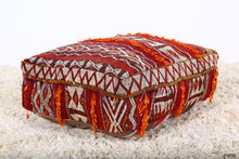 Load image into Gallery viewer, Moroccan Embroidered Pouf kilim 
