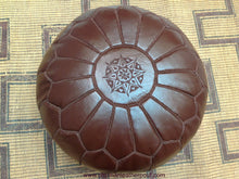 Load image into Gallery viewer, Brownish Leather pouf
