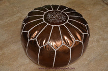 Load image into Gallery viewer, Copper Color on our Ottoman Moroccan Handmade Pouf
