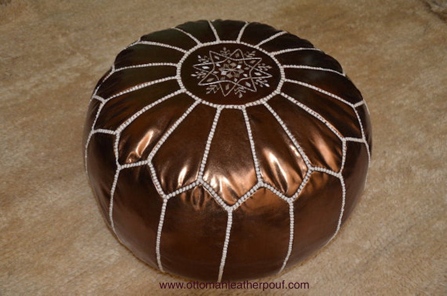 Copper Color on our Ottoman Moroccan Handmade Pouf