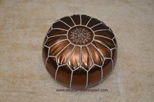 Load image into Gallery viewer, Copper Color on our Ottoman Moroccan Handmade Pouf
